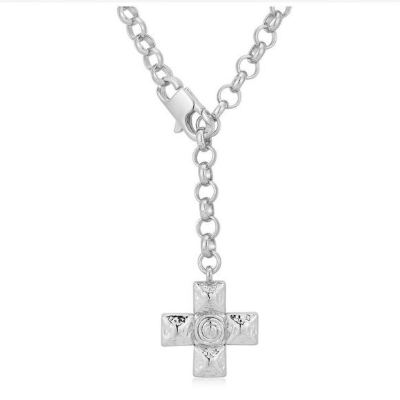 Luv Aj Silver Cross Pendant Chain Necklace - Picture 1 of 2